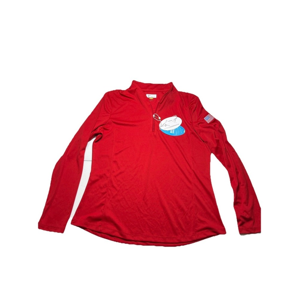 Greg Norman Women's Large Red Performance Ryder Cup Theme Pullover Golf
